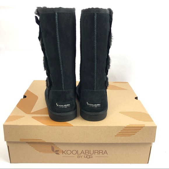 Kookaburra By UGG Victoria Tall Black Kids Boots - Picture 5 of 9